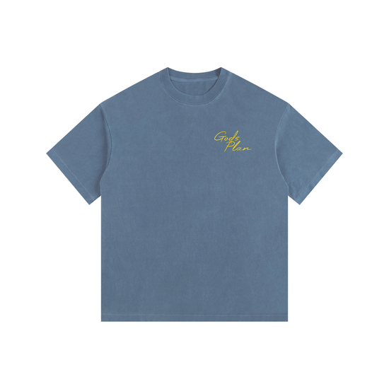 "Gods Plan" Vintage Washed Oversized Cotton T-Shirt