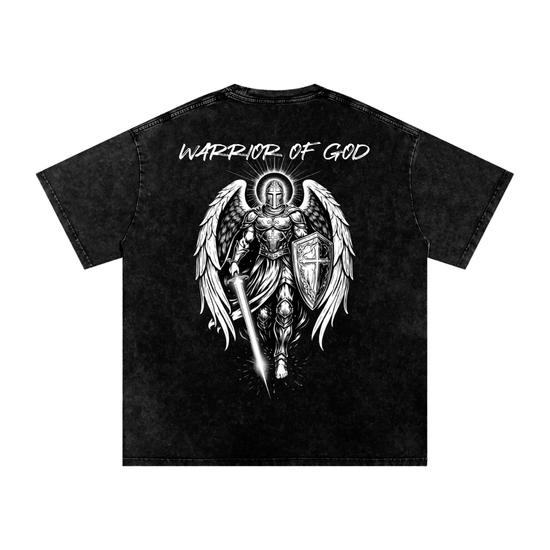 Oversized Cotton T-Shirt "Warrior of God"