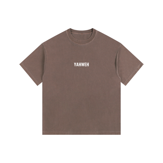 YAHWEH Vintage Washed Oversized Cotton T-Shirt