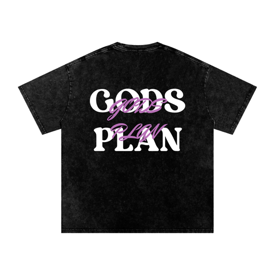 Snow Washed Oversized Cotton T-Shirt | Gods Plan