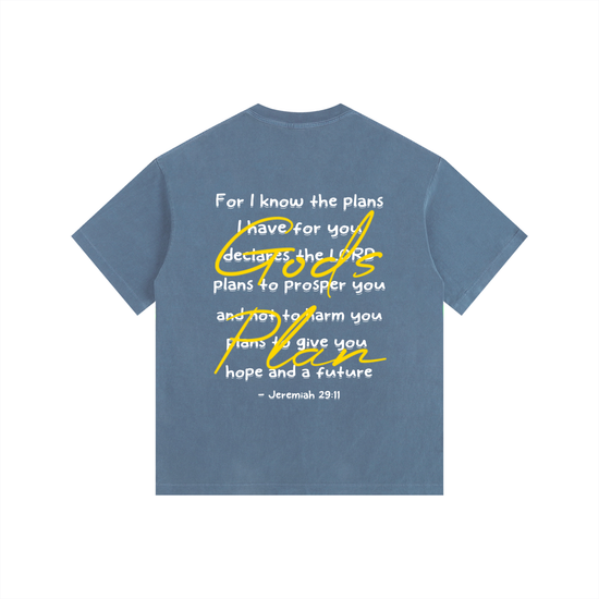 "Gods Plan" Vintage Washed Oversized Cotton T-Shirt