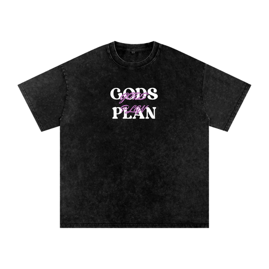 Snow Washed Oversized Cotton T-Shirt | Gods Plan